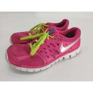 Nike Running Shoes Women's Sz 9 Pink Flex Run Flexible Sole Athletic Performance